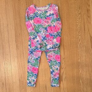 🌸 Lilly Pulitzer Girls Pajama Set Size 4 | 
Pink Blue Floral 🌸